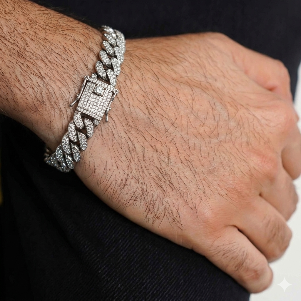 Cuban iced bracelet