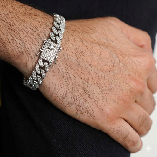 Cuban iced bracelet